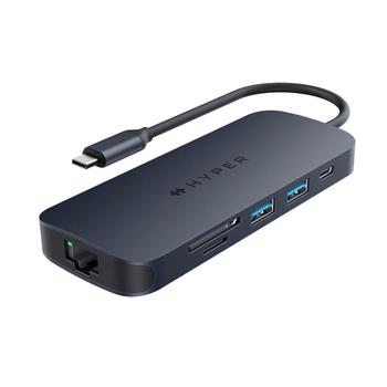 HYPER HyperDrive EcoSmart Gen.2 Universal USB-C 8-in-1 Hub w 140 W PD3.1 Power Pass-thru (HD4004GL)