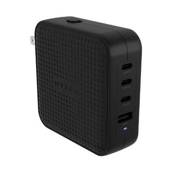 HYPER HyperJuice 100W USB-C GaN Travel Charger - Black (HJ1002BKWWGL)