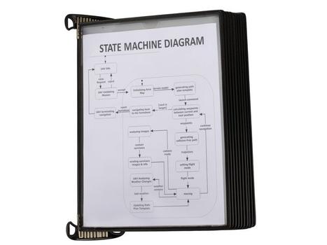 DJOIS Veggstativ DJOIS A4 10 lommer PP sort (920303)