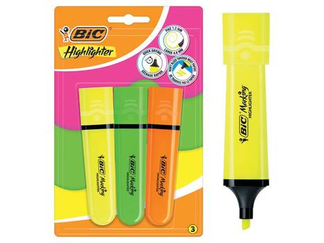 BIC Tekstmarker BIC Brite Liner ass (3) (517922)