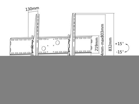 EQUIP 60"-100" Tilt Curved Tv Wall  (650322)