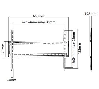 EQUIP Tv Mount 177.8 Cm (70") Black (650333)
