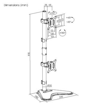 Equip 17"-32" Dual Vertical Monitor (650128)