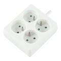 LOGON 4-WAY POWER STRIP: WHITE - 