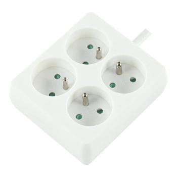 LOGON 4-WAY POWER STRIP: WHITE - (LPS155)