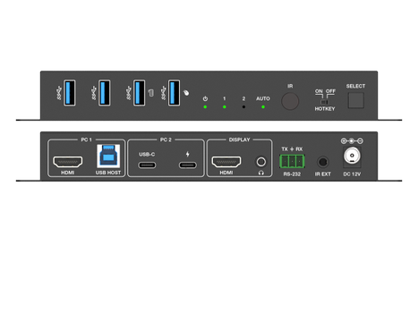 STOLTZEN HuddleSwitch Essential USB-C | HDMI+USB-B | BYOM / BYOD / KVM (HuddleSwitchEss)