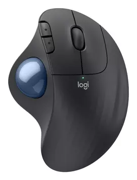 Logitech ERGO M575S Wireless Trackball - Graphite + Blue Ball (910-007029)