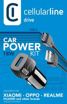 CELLULAR LINE USB- C Charger KIT QC Black (CBRHUKITQCTYCK)
