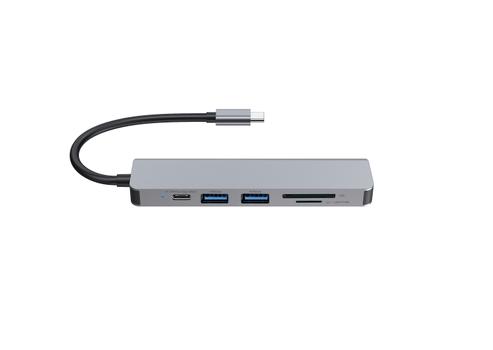 CONCEPTRONIC 6in1 USB3.1/ C->2xUSB 3.0, HDMI, SD/ TF Kartenleser (DONN02G)