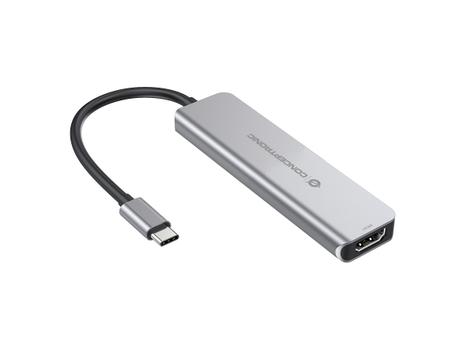 CONCEPTRONIC 6in1 USB3.1/ C->2xUSB 3.0, HDMI, SD/ TF Kartenleser (DONN02G)