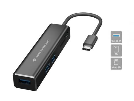 CONCEPTRONIC Donn 3-Port Usb Hub With Card  (DONN08B)