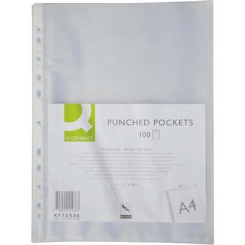 QConnect Q-connect plastlomme m/præg A4 60my 100stk (KF15436)