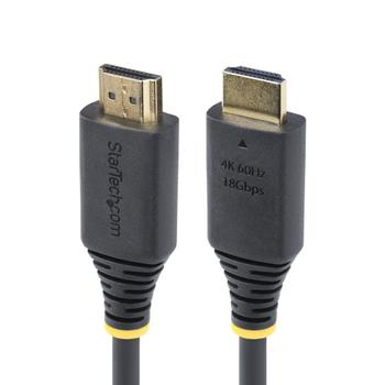 STARTECH 30cm 1ft High Speed HDMI Cable 4K 60Hz/ 1440p 144Hz HDR10/ HDCP 2.2/ARC 18Gbps UHD HDMI 2.0 Cord for TV/ Monitor/ Display (HDMI2-CABLE-4K60-30C)
