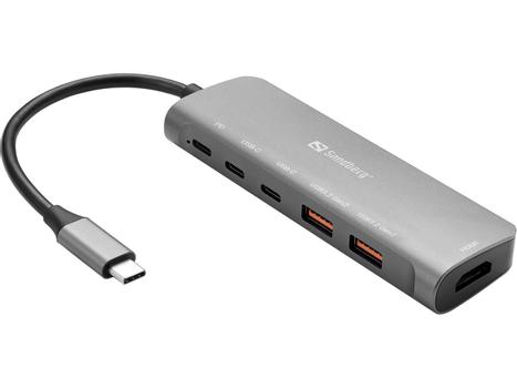 SANDBERG USB-C Dock HDMI + 2xUSB-A + 2xUSB-C + PD100W (136-65)