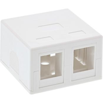 INLINE Surface Mount Box for keystone 2x RJ45, white (76202B)