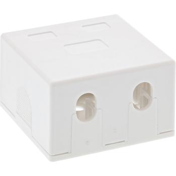 INLINE Surface Mount Box for keystone 2x RJ45, white (76202B)