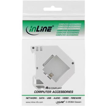 INLINE Keystone Mounting for DIN rail, 1-port, light grey (76203)