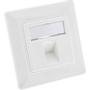 INLINE Frame set for 1x RJ45 Bu/LSA insert, Keystone SNAP-In, white RAL9010