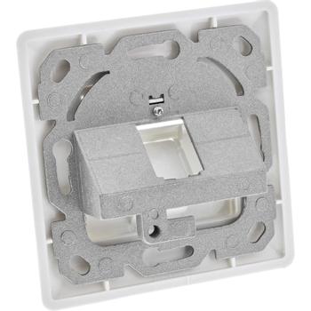 INLINE Frame set for 1x RJ45 Bu/LSA insert, Keystone SNAP-In, white RAL9010 (76201Y)