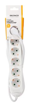 DELTACO outlet 6xCEE 7/3 1xCEE 7/7 5m white (GT-0602)