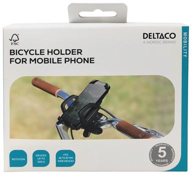 DELTACO bicycle holder, rotatable,  for mobile phones, black (ARM-B100)