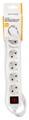 DELTACO outlet 6xCEE 7/3 1xCEE 7/7 switch 1,5m white