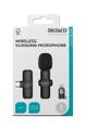 DELTACO Wireless Vlogging microphone USB-C/Lightning single pack