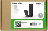 Deltaco E-Charge Kabelholder Sort SS304 (EV-5115)
