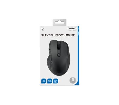 DELTACO Trådløs Bluetooth Mus - Silent - 5 knapper - Sort (MS-906)