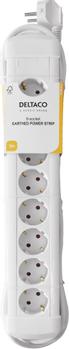 DELTACO outlet 8xCEE 7/3 outlets, 1xCEE 7/7, 3m kabel, white (GT-0800)