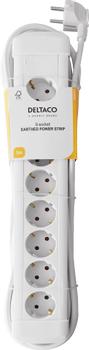 DELTACO outlet 8xCEE 7/3 outlets, 1xCEE 7/7, 5m kabel, white (GT-0801)
