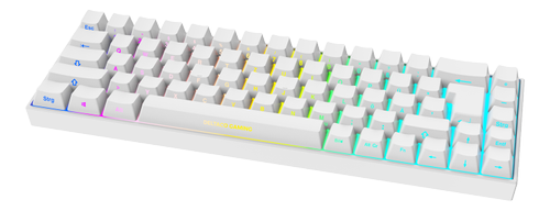 DELTACO WHITE LINE WK95R Wireless 65% keyboard, front symbols, DE layout (GAM-100-W-DE)