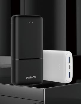 DELTACO Power bank 10 000 mAh, 2x USB-A 18 W, 1x USB-C PD 20 W (PB-C1007)