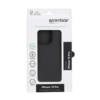Essentials iPhone 15 Pro silicone back cover, black (3052049)