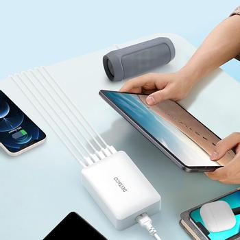 DELTACO Multi 6 USB charger, 4x USB-A, 1x USB-A 18W, 1x USB-C PD 30W (USBC-MO100)