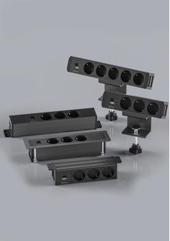 DELTACO OFFICE On-desk Outlet, 5 outlets, 1x21W A+C USB, GST18 cable (GT-1005)