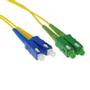 ACT 0.5 meter LSZH Singlemode 9/125 OS2 fiber patch cable duplex with SC/APC and SC/PC connectors