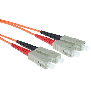 ACT 0.5 meter LSZH Multimode 62.5/125 OM1 fiber patch cable duplex with SC connectors (RL3000)