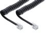 INLINE Coiled Cord RJ10 direct assigned male / male, black, up to 2m