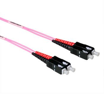 ACT 1 meter LSZH Multimode 50/125 OM4 fiber patch cable duplex with SC connectors (RL3701)