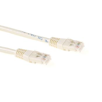ACT Ivory 0.25 meter U/UTP CAT6A patch cable with RJ45 connectors (IB3352)