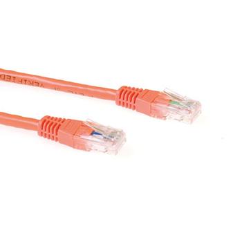 ACT Orange 0.5 meter U/UTP CAT6A patch cable with RJ45 connectors (IB4300)