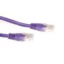 ACT Purple 0.5 meter U/UTP CAT6A patch cable with RJ45 connectors