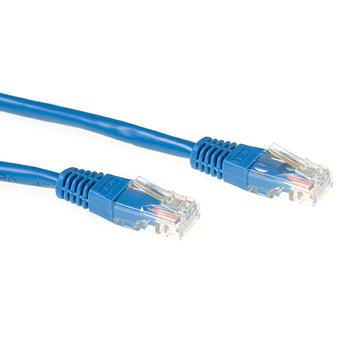 ACT Blue 0.5 meter LSZH U/UTP CAT6A patch cable with RJ45 connectors (IB1300)