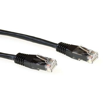 ACT Black 0.5 meter LSZH U/UTP CAT6A patch cable with RJ45 connectors (IB3500)