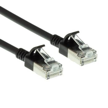 ACT Black 7 meter LSZH U/FTP CAT6A datacenter slimline patch cable snagless with RJ45 connectors (DC7907)