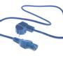ACT Powercord mains connector CEE 7/7 male (angled) - C15 blue 1.5 m (AK5295)