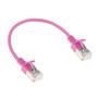 ACT Pink 0.25 meter LSZH U/FTP CAT6A datacenter slimline patch cable snagless with RJ45 connectors (DC7452)