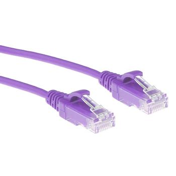 ACT Purple 0.25 meter LSZH U/UTP CAT6 datacenter slimline patch cable snagless with RJ45 connectors (DC9352)