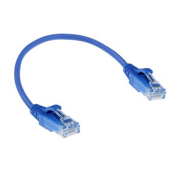 ACT Blue 0.15 meter LSZH U/UTP CAT6 datacenter slimline patch cable snagless with RJ45 connectors (DC9630)